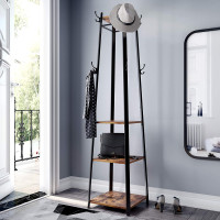 Produktbild för Coat Rack X: Antique, Black 43x43x180cm