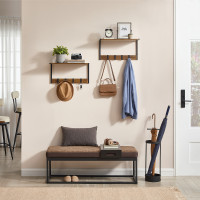 Produktbild för Wall Shelf Yellowish Brown 50x24x27cm