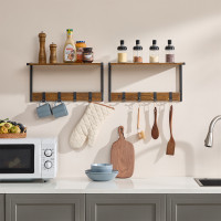 Produktbild för Wall Shelf Yellowish Brown 50x24x27cm