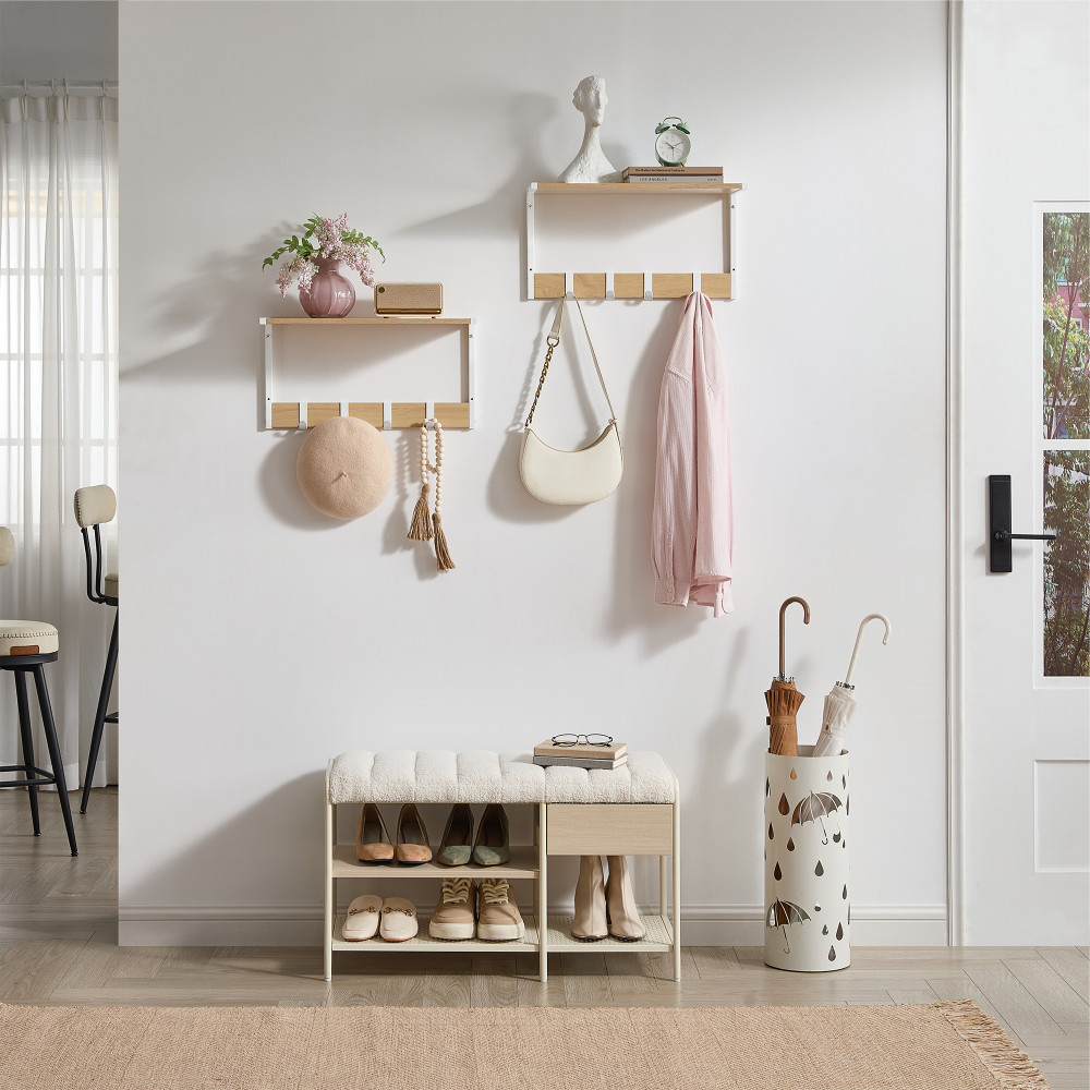 Produktbild för Wall Shelf Yellow 50x24x27cm