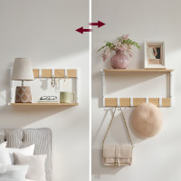Produktbild för Wall Shelf Yellow 50x24x27cm