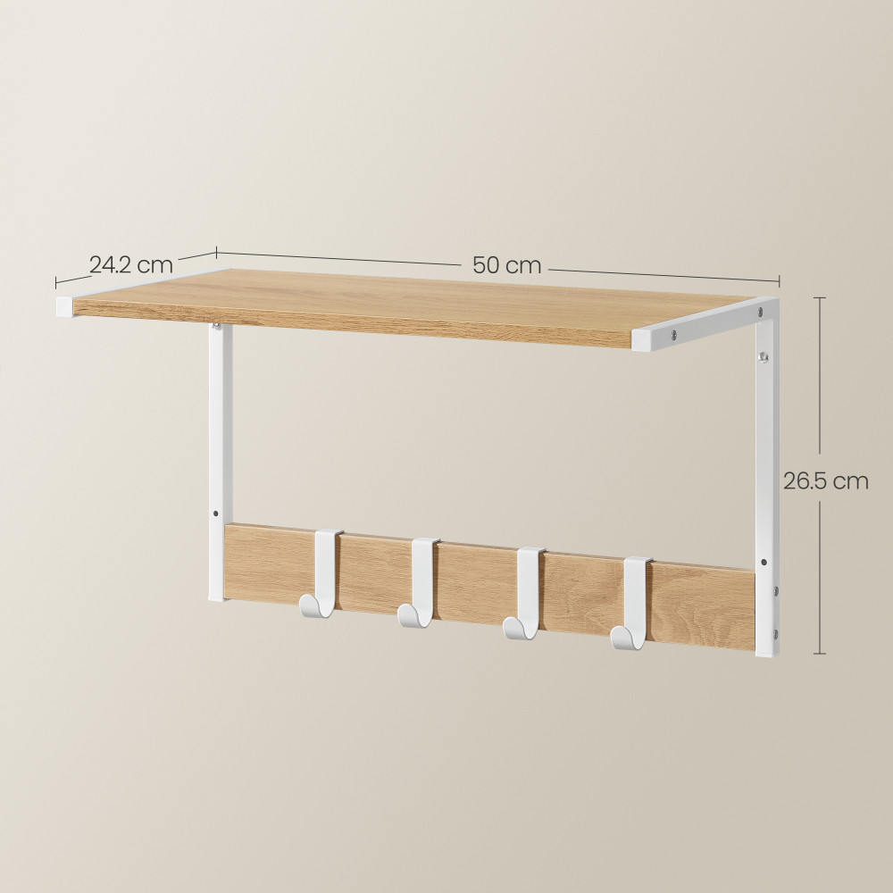 Produktbild för Wall Shelf Yellow 50x24x27cm