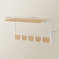 Produktbild för Wall Shelf Yellow 50x24x27cm