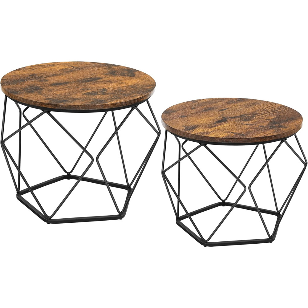 Produktbild för Coffee Table Yellowish Brown 60x60x45cm
