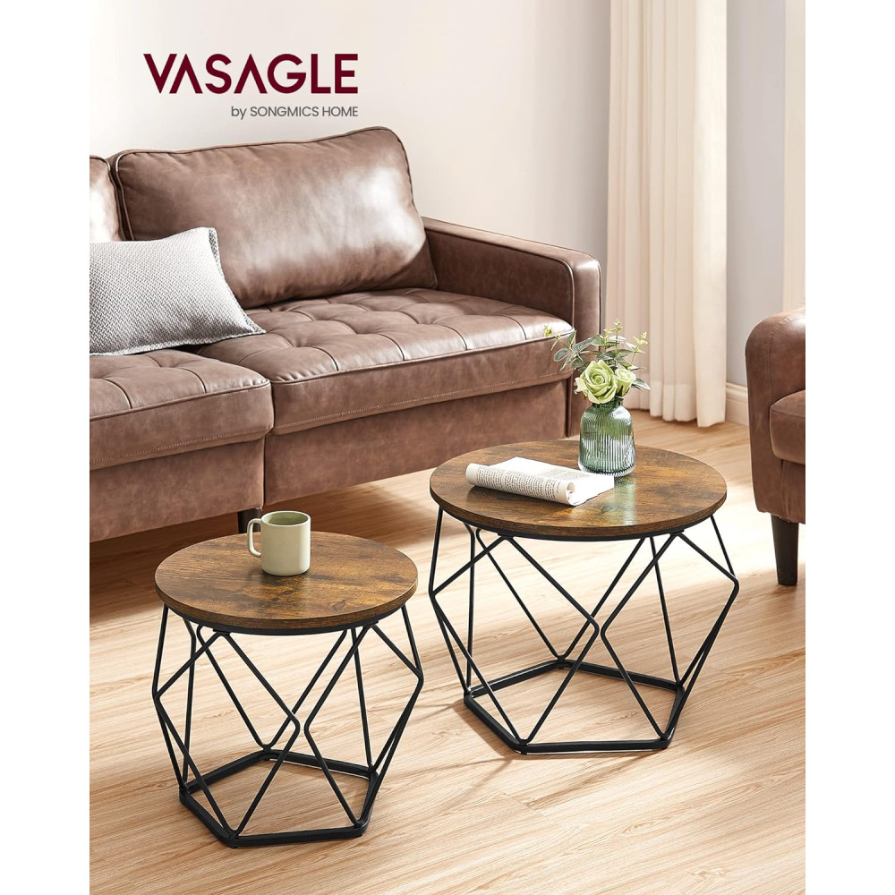 Produktbild för Coffee Table Yellowish Brown 60x60x45cm