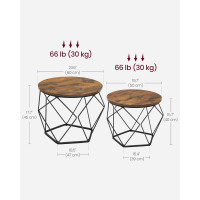 Produktbild för Coffee Table Yellowish Brown 60x60x45cm