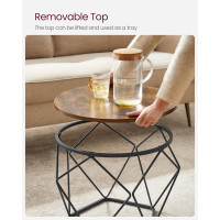 Produktbild för Coffee Table Yellowish Brown 60x60x45cm