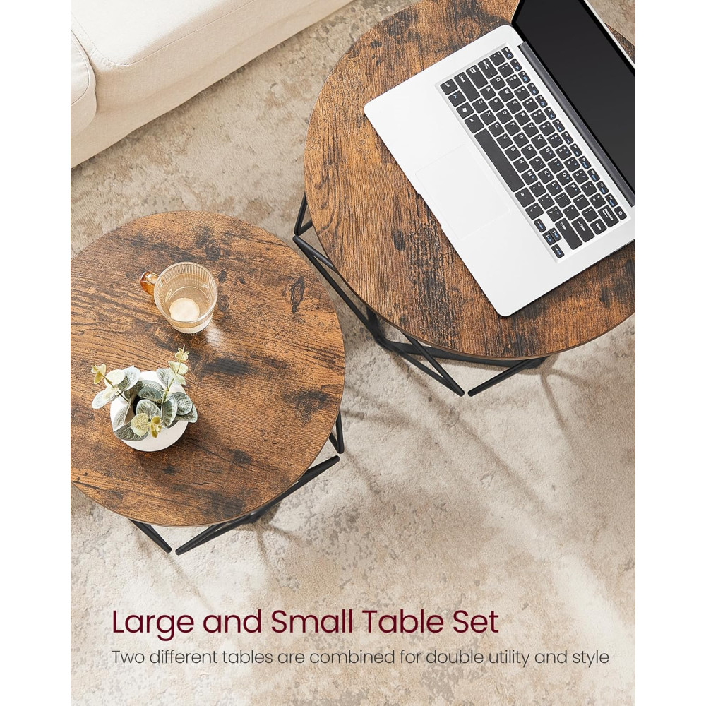 Produktbild för Coffee Table Yellowish Brown 60x60x45cm