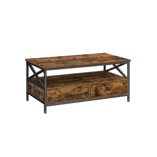 VASAGLE Coffee Table Black, Antique Color 100x55x45cm