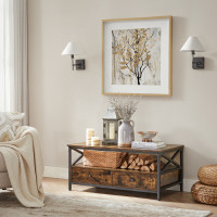 Produktbild för Coffee Table Black, Antique Color 100x55x45cm