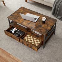 Produktbild för Coffee Table Black, Antique Color 100x55x45cm