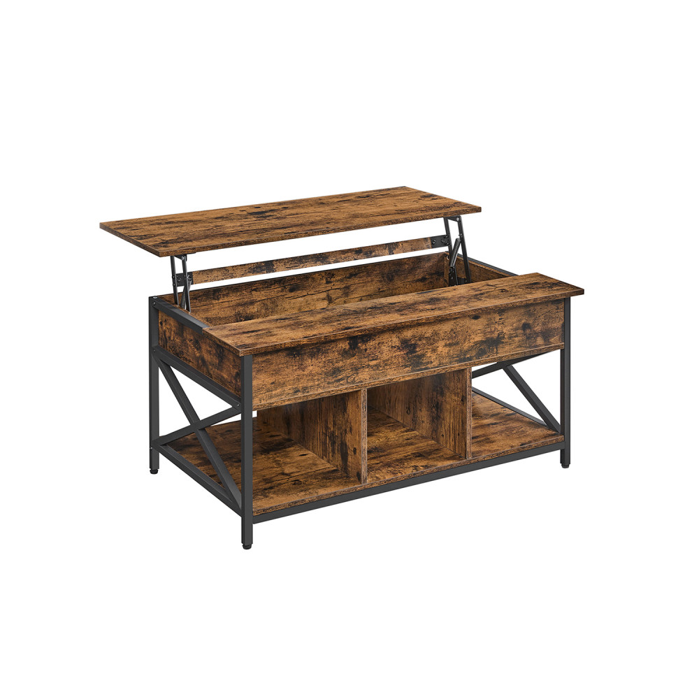 Produktbild för Coffee Table Camel Brown, Black 100x60x48cm
