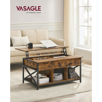 Produktbild för Coffee Table Camel Brown, Black 100x60x48cm