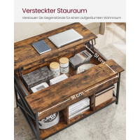 Produktbild för Coffee Table Camel Brown, Black 100x60x48cm