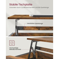 Produktbild för Coffee Table Camel Brown, Black 100x60x48cm