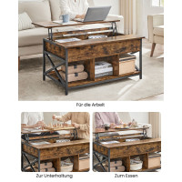 Produktbild för Coffee Table Camel Brown, Black 100x60x48cm