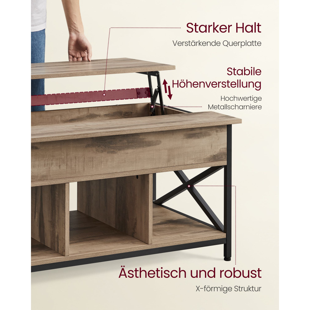 Produktbild för Coffee Table 100x60x(48—62)cm