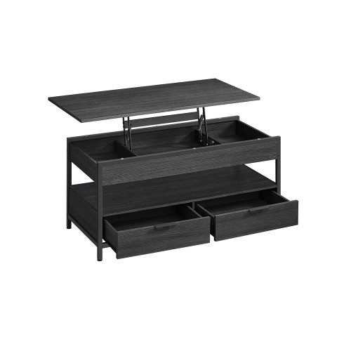VASAGLE Coffee Table Black 100x50x48cm