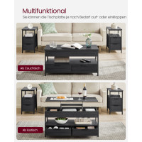 Produktbild för Coffee Table Black 100x50x48cm