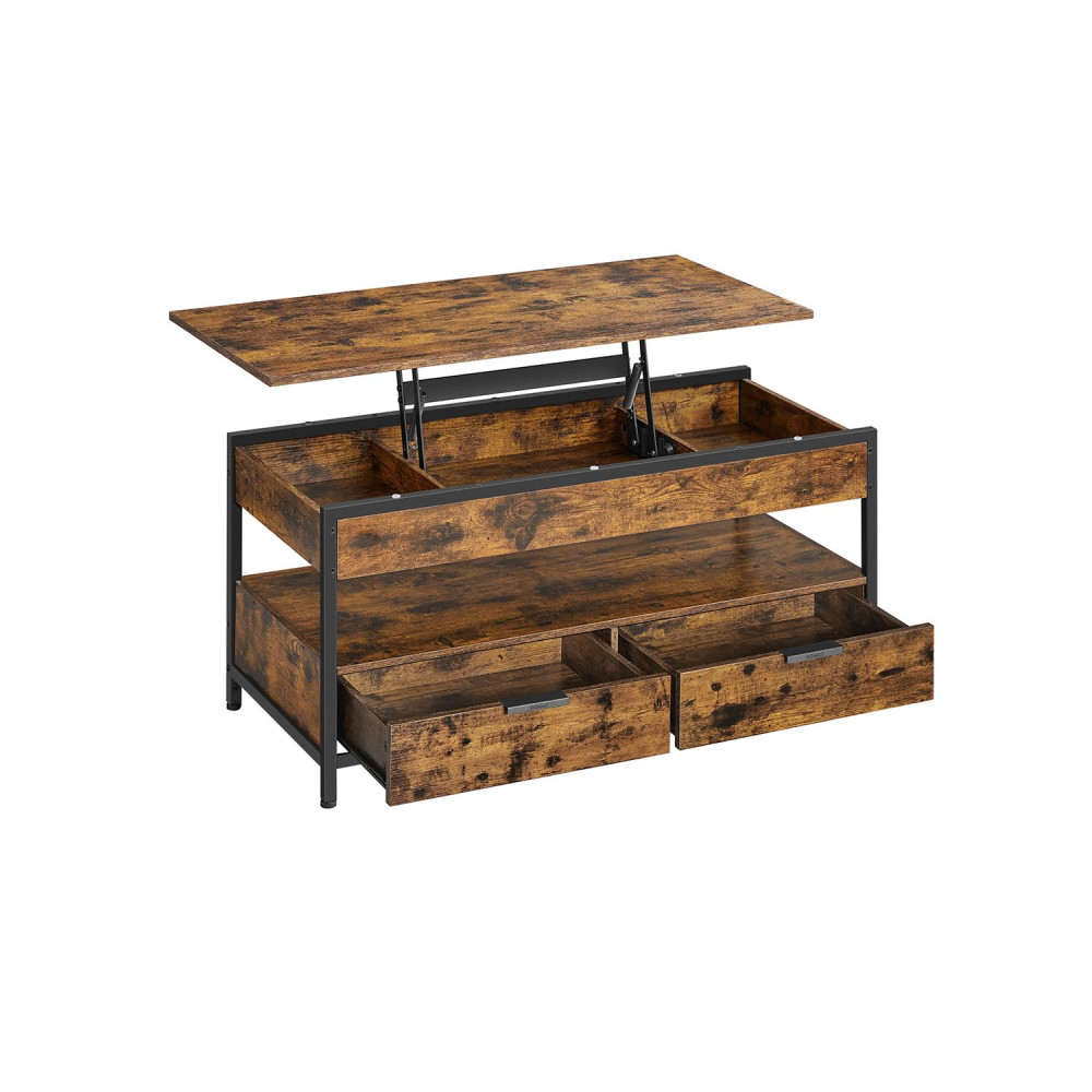 Produktbild för Coffee Table Yellowish Brown 100x50x48cm