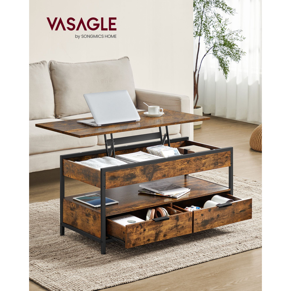 Produktbild för Coffee Table Yellowish Brown 100x50x48cm