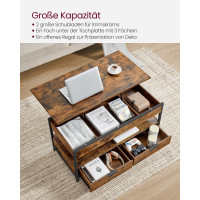 Produktbild för Coffee Table Yellowish Brown 100x50x48cm