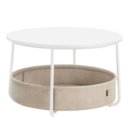 VASAGLE Coffee Table White 75x75x45cm