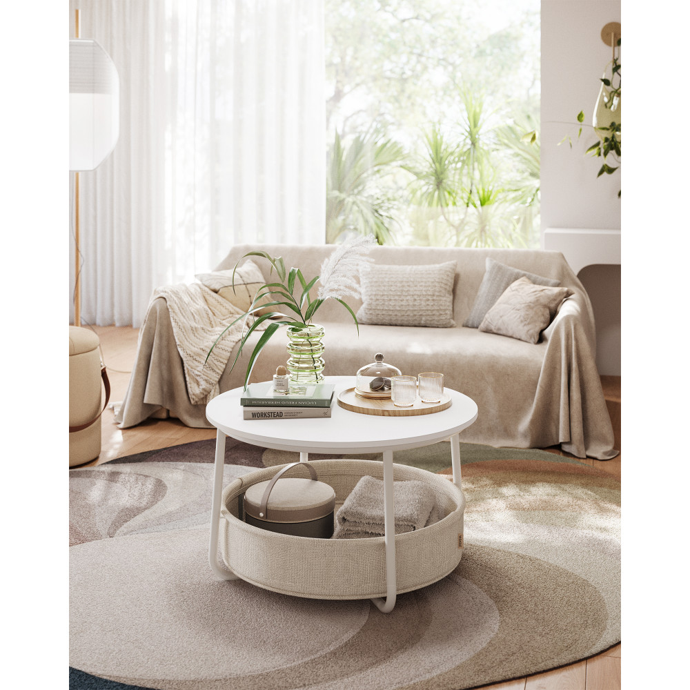 Produktbild för Coffee Table White 75x75x45cm