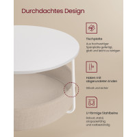 Produktbild för Coffee Table White 75x75x45cm