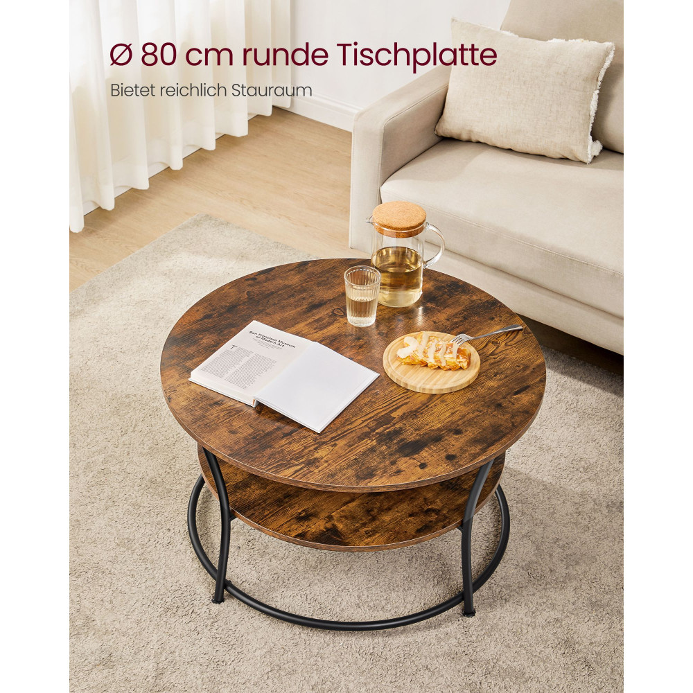 Produktbild för Coffee Table X: Antique, Black 80x80x47cm