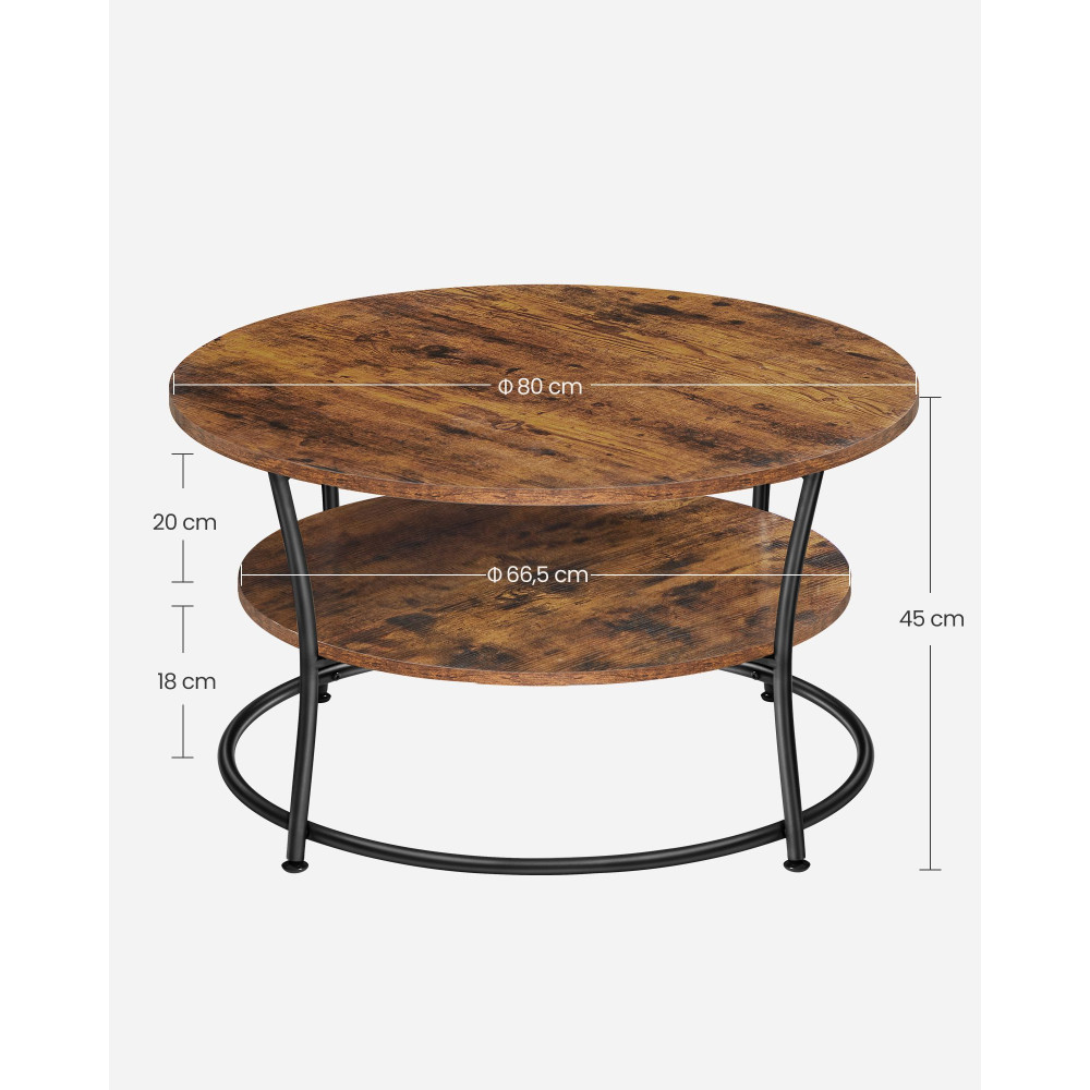 Produktbild för Coffee Table X: Antique, Black 80x80x47cm