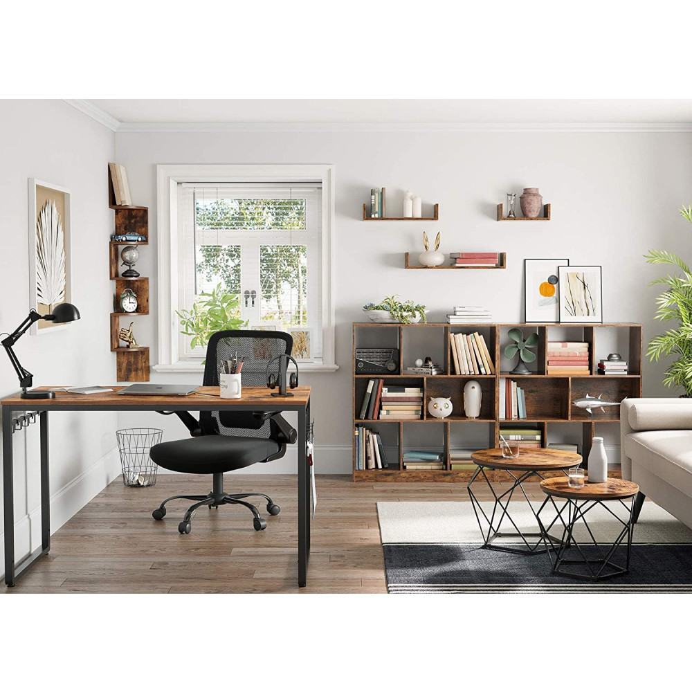 Produktbild för Coffee Table Rustic Brown, Black 50x50x41cm
