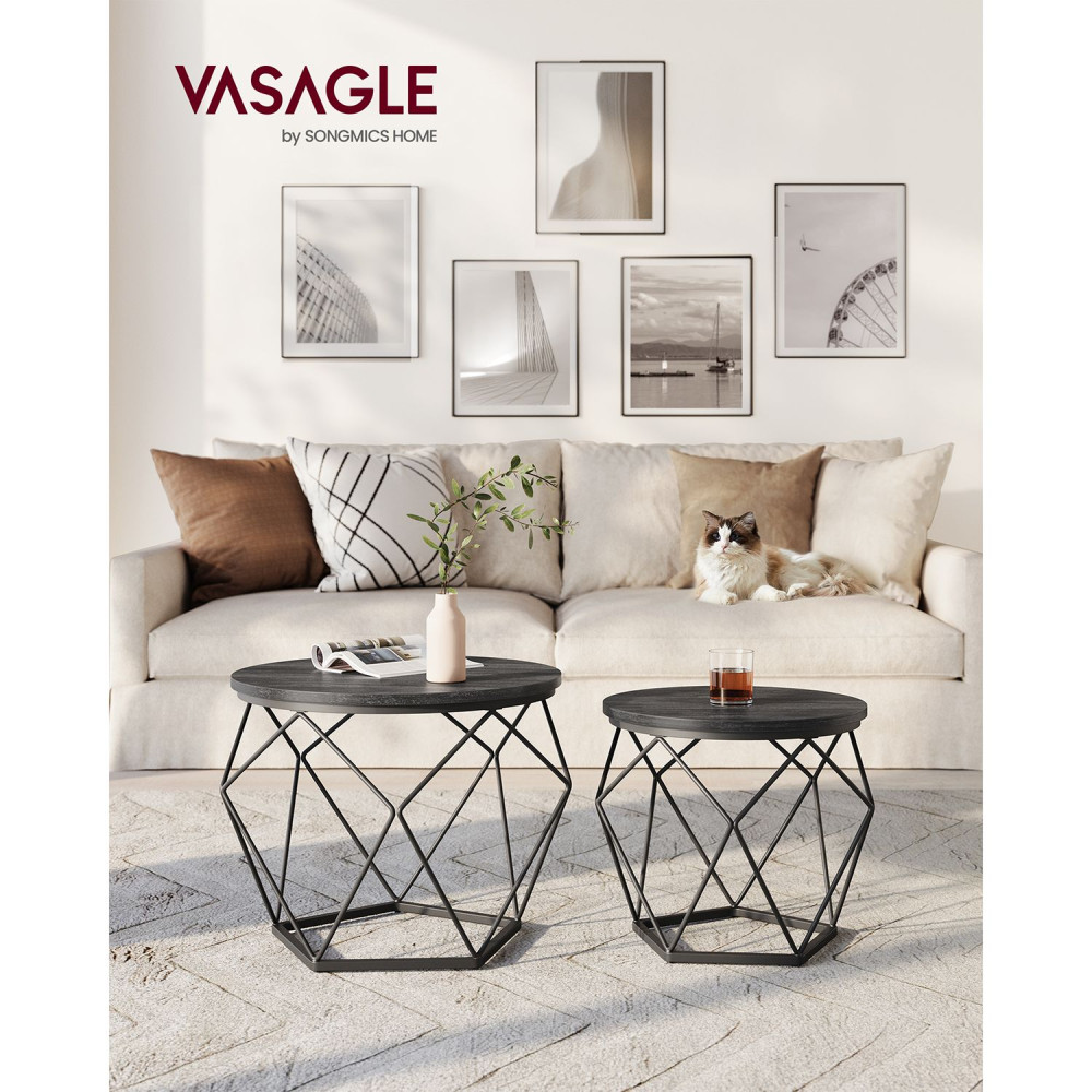 Produktbild för Coffee Table Black 50x50x41cm