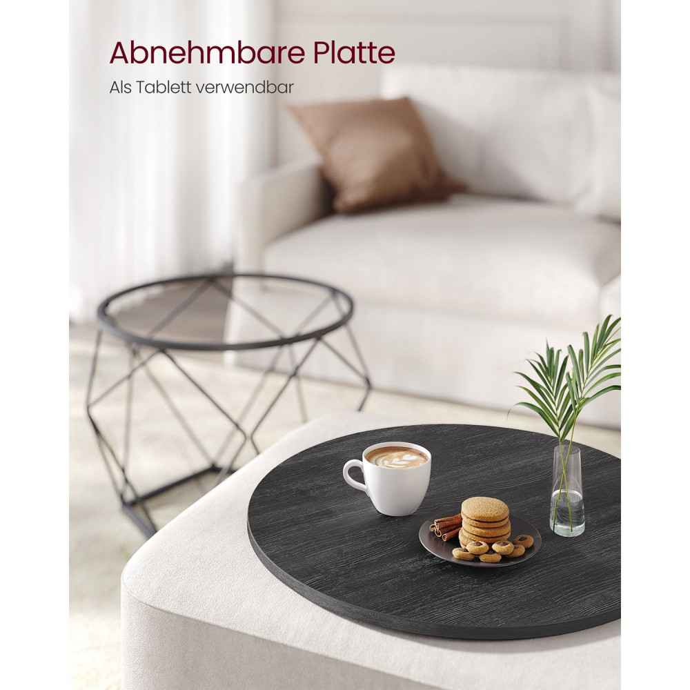 Produktbild för Coffee Table Black 50x50x41cm