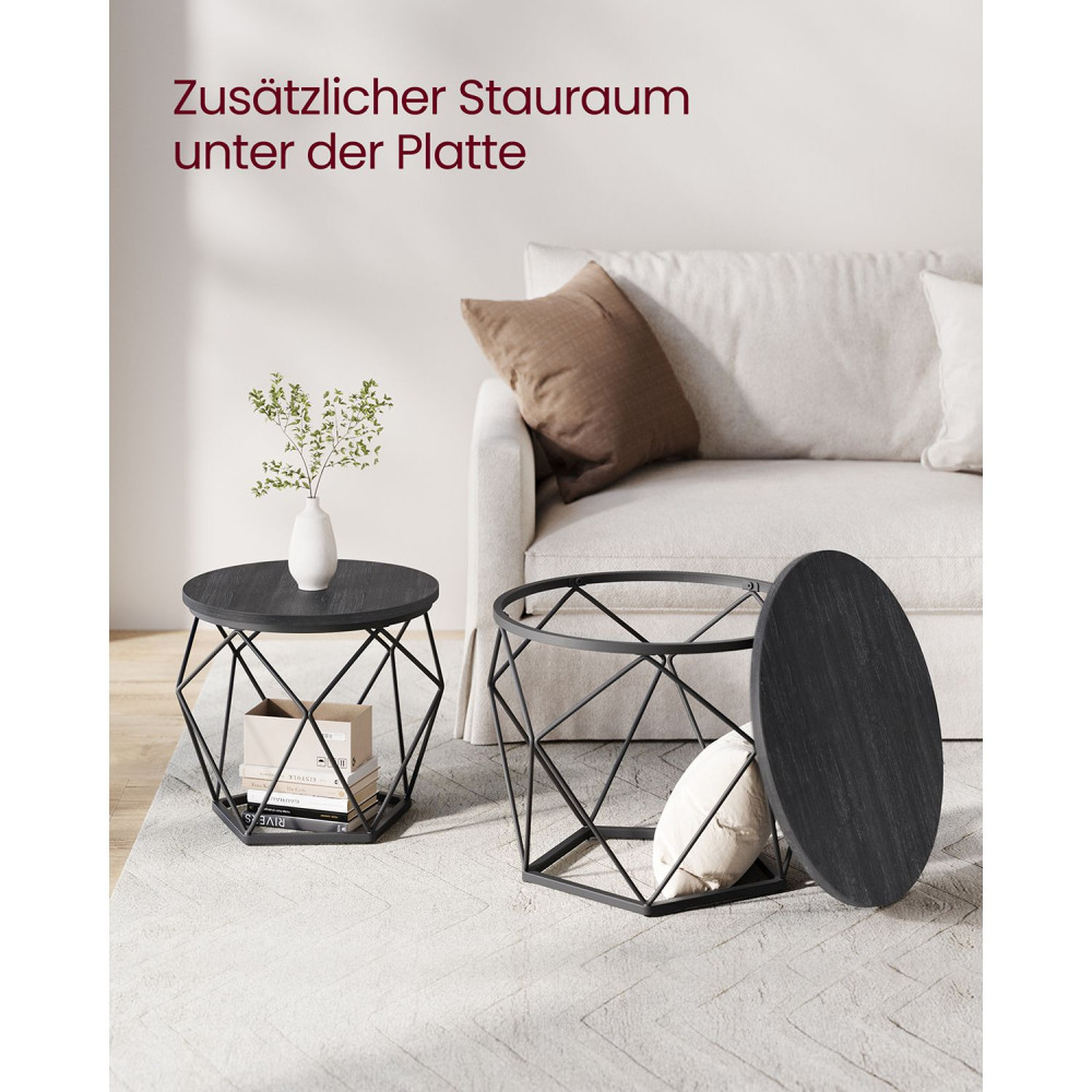 Produktbild för Coffee Table Black 50x50x41cm