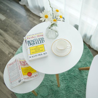 Produktbild för End Table White, Wood Color 45x45x50cm/35x35x36cm