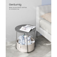 Produktbild för End Table Cement Grey, Cloud White 45×45×51cm