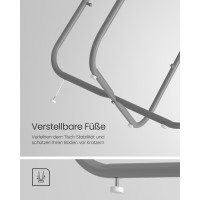 Produktbild för End Table Cement Grey, Cloud White 45×45×51cm