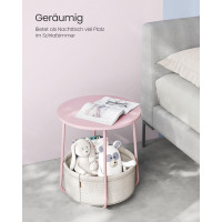Produktbild för End Table Pastel Pink Cloud White 45×45×51cm
