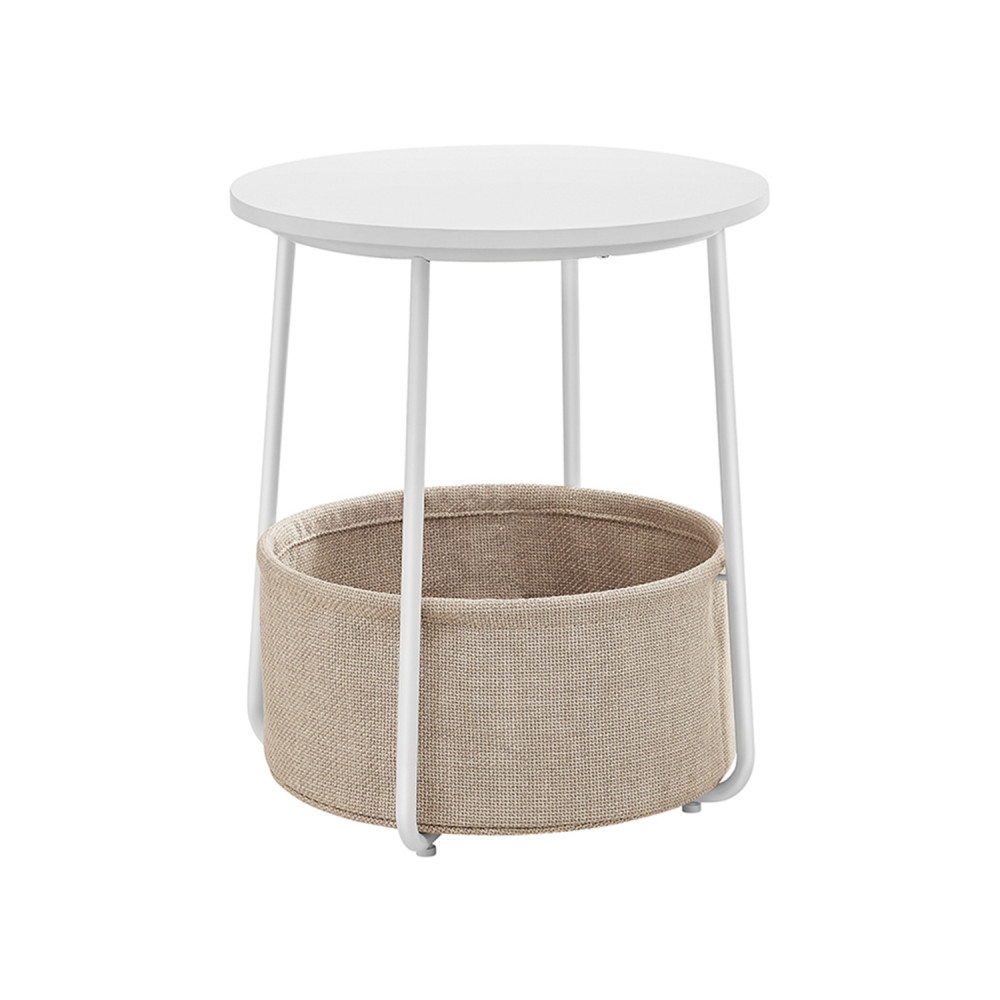 Produktbild för End Table White, Beige 45×45×51cm