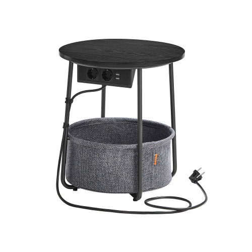 VASAGLE End Table Black 45x45x50cm