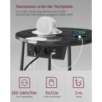 Produktbild för End Table Black 45x45x50cm