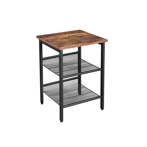 VASAGLE End Table X: Antique, Black 40x40x55cm