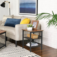 Produktbild för End Table X: Antique, Black 40x40x55cm
