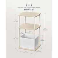 Produktbild för End Table Milky Coffee Color 34x30x58cm