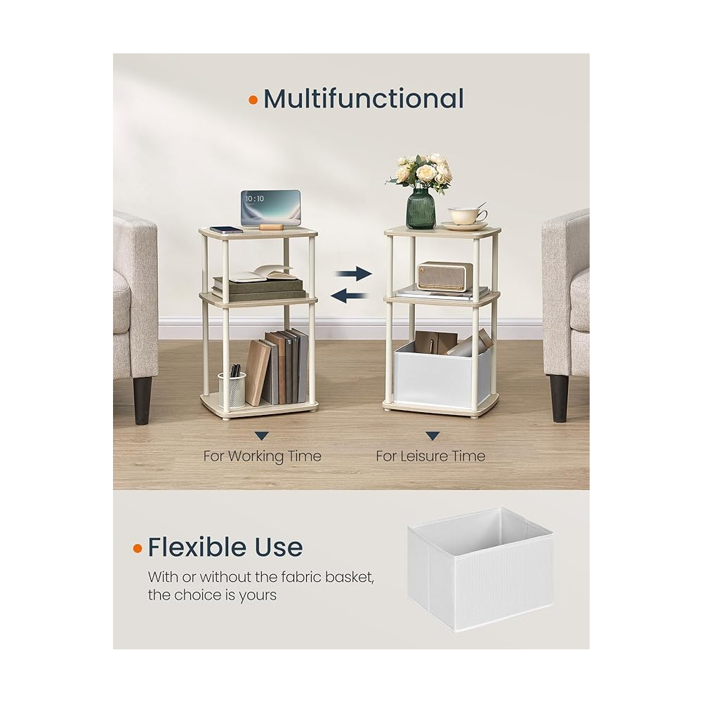 Produktbild för End Table Milky Coffee Color 34x30x58cm