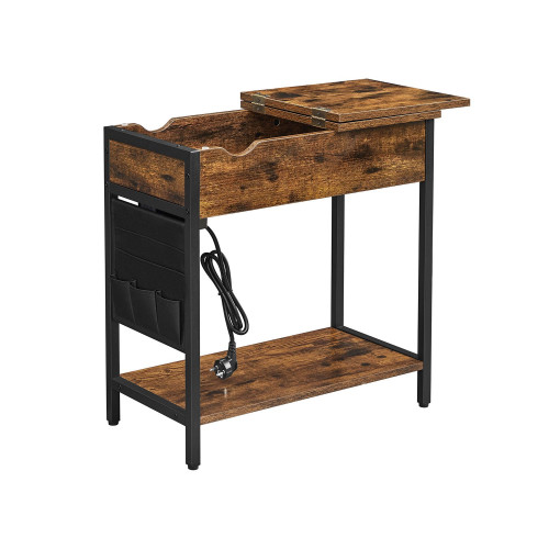 VASAGLE End Table Black, Antique Color 60x32x60cm
