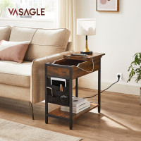 Produktbild för End Table Black, Antique Color 60x32x60cm