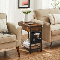 Produktbild för End Table Black, Antique Color 60x32x60cm
