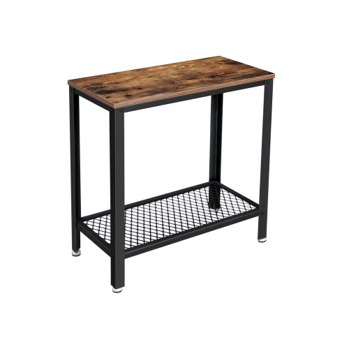 VASAGLE End Table X: Antique, Black 60x30x60cm